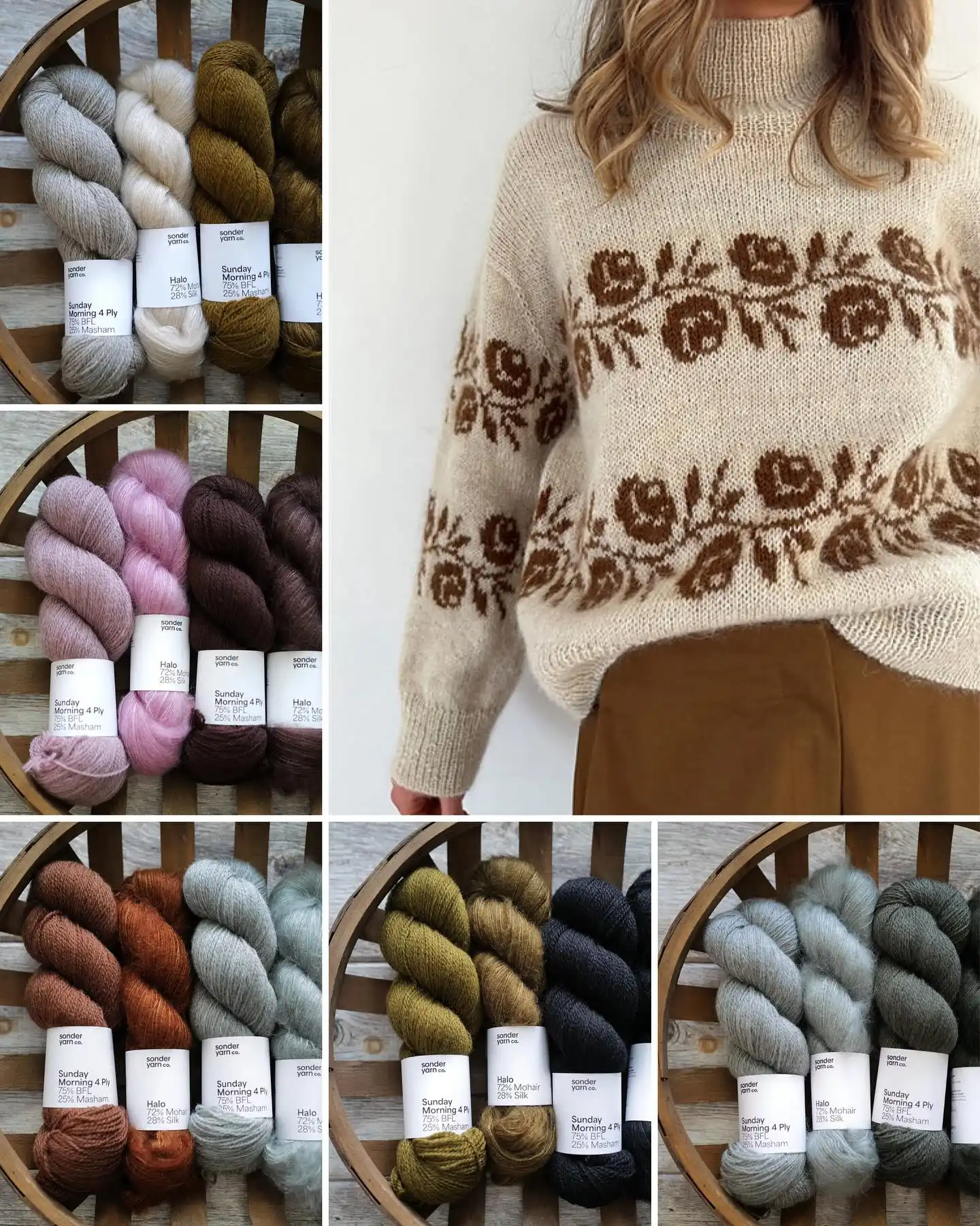 ✨ New kit alert: ROSIE SWEATER⁠
⁠
This new design from @leneholmesamsoe has landed at the top of many knitter’s queues, including my own! As someone who does not enjoy working colourwork flat, I was thrilled to discover that the delicate rose borders on both the body and sleeves are achieved using a clever construction that blends dropped shoulders with raglan shaping. This unique construction not only gives the sweater a modern, flattering fit but also ensures the colourwork is always worked in the round, from the right side. Hallelujah! I’m very close to settling on my final colour choices...I’ll let you guess :-)⁠
⁠
In the meantime, you can swipe to see the nearly 20 kit options we’ve curated featuring Sunday Morning 4 Ply and Halo or check the 🔗 in bio to see them all.⁠
⁠
- fr -⁠
⁠
✨ Nouveau kit : ROSIE SWEATER⁠
⁠
Ce nouveau modèle de @leneholmesamsoe est arrivé en tête de liste de nombreuses tricoteuses, y compris la mienne ! N’aimant pas travailler les jacquards à plat, j’ai été ravie de découvrir que les délicates bordures de roses, tant sur le corps que sur les manches, sont réalisées grâce à une construction astucieuse alliant épaules tombantes et forme raglan. Cette construction unique confère au pull une coupe moderne et flatteuse, et garantit également que les jacquards sont toujours tricotés en rond, sur l’endroit. Alléluia ! Je suis sur le point d’arrêter mes choix de couleurs définitifs… Je vous laisse deviner :-)⁠
⁠
En attendant, vous pouvez faire défiler la page pour découvrir la vingtaine de kits que nous avons sélectionnés, avec notamment Sunday Morning 4 Ply et Halo, ou consulter le 🔗 dans la bio pour les découvrir tous.⁠
⁠
⁠
#knittersofinstagram #rosiesweater #knitstagram #sweaterweather #knitting #sweaterknittersofinstagram #britishsheepbreeds #sonderyarncohalo #mohairhalo #knityourstory #sonderyarnco