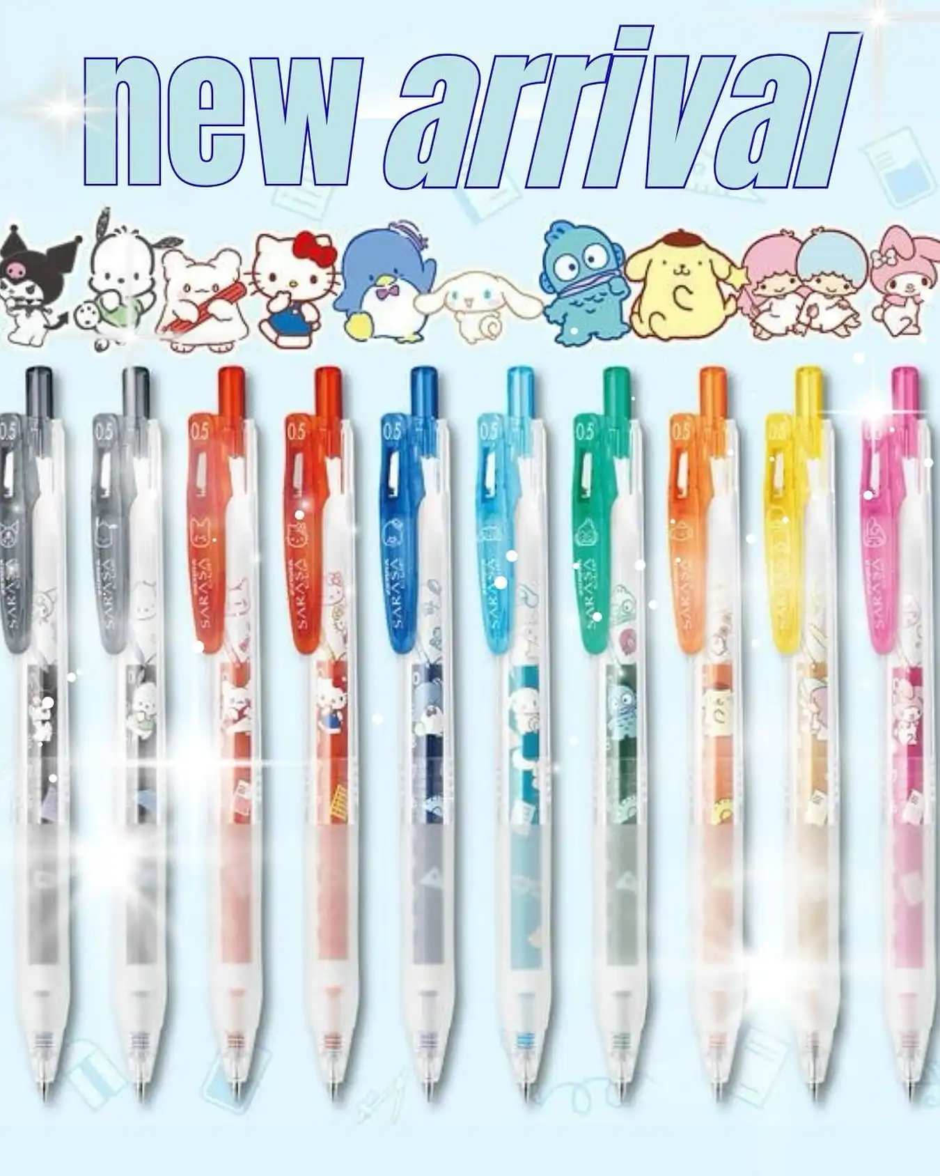 ✨ New arrival alert! ✨
Introducing the limited-edition Sanrio × Zebra SARASA CLIP Gel Pens 🎀

Featuring your favourite Sanrio friends combined with the smooth, high-quality writing experience of the SARASA series. ￼

🩷 Cute Sanrio patterns
🖊️ 0.5mm fine tip
📎 Clip-design
🛍️ Shop: shokakko.com.au

#shokakko_au #sanrio #cutestationery #japanesestationery #sarasa #zebra #pen #pens #stationeryaddict