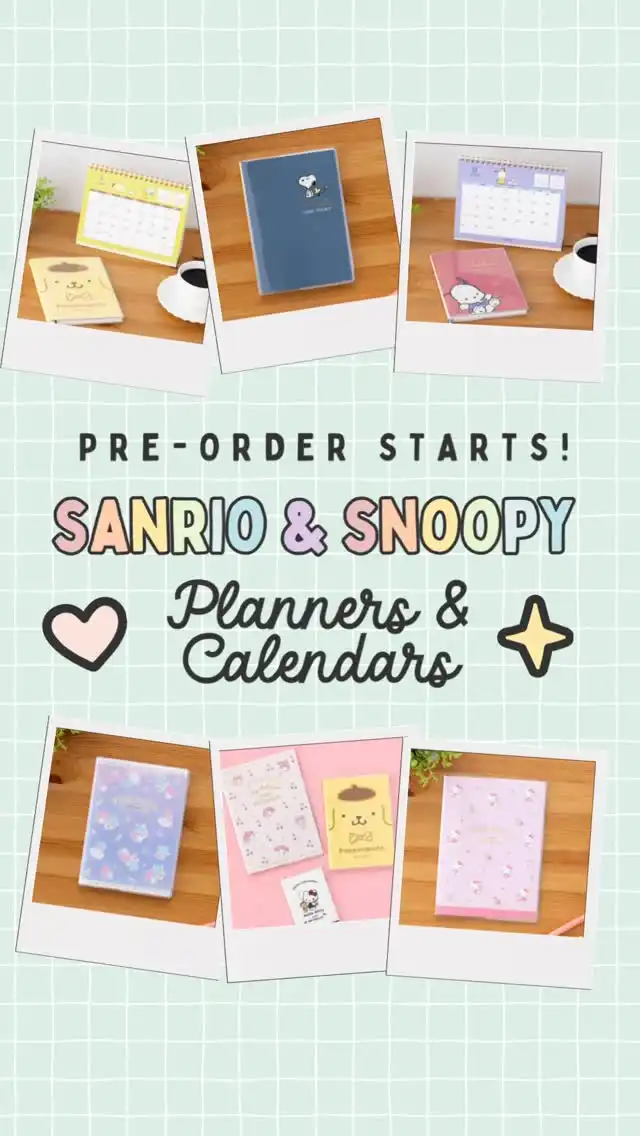 ✨ PRE-ORDER NOW ✨
Your favourite Sanrio & Snoopy 2026 planners & calendars are available for pre-order now! 🗓️💖

📅 Pre-order closes: 31 Aug
💸 Special Offers:
▫️ 10% OFF – when you pay in full
▫️ 5% OFF – when you pre-order 2 or more
▫️ 10% OFF – when you pre-order 4 or more

💌 Don’t miss out on these limited-edition Japanese stationery must-haves! Perfect for school, work, or gifting 🎁

Pre-order ➡️ shokakko.com.au

#shokakko_au #sanrio #snoopy #preorder #2026planner #planner #planners