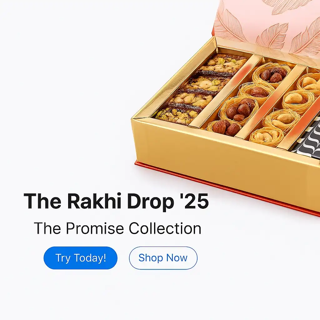 ✨ The Rakhi Drop ‘25 – The Promise Collection ✨
Wrapped in tradition, sealed with love. Our curated blend of luxurious baklava, maamouls, delight, and heritage sweets is more than a gift—it’s a promise of togetherness, indulgence, and unbreakable bonds 💫

🔹 Shop Now — because every Rakhi memory deserves a golden touch.

✨ Handcrafted. Authentic. Irresistible.
 📦 Premium Packaging | 🚚 Nationwide Delivery | 🧿 Certified Purity

👉 Visit www.gourmetbaklava.in 📲 Follow @gourmetbaklava for more luxury sweet updates

Gift the crunch. Share the love. Order now
Visit our website : www.gourmetbaklava.in 
Whatsapp us on +91 8121028032

[rakhi gifts, gifting, Raksha Bandhan 2025, gourmet gifts, baklava, handcrafted sweets, Mediterranean sweets, desserts, gourmet baklava, Mediterranean desserts, celebrate Rakhi with gourmet baklava, collection, Rakhi collection]
#gourmetbaklava #baklava #rakshabandhan #rakhigiftideas #explore #fyp #gifting #premiumcollection