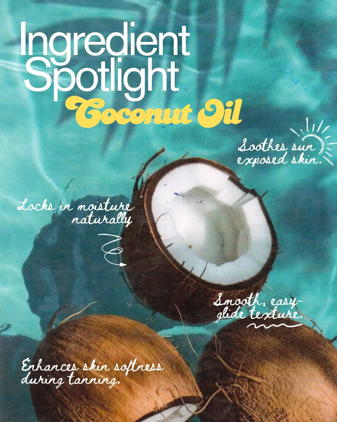 Say hello to your skin’s MVP: Coconut Oil 🥥
The secret behind that smooth glide, soft skin, and hydrated glow you love.