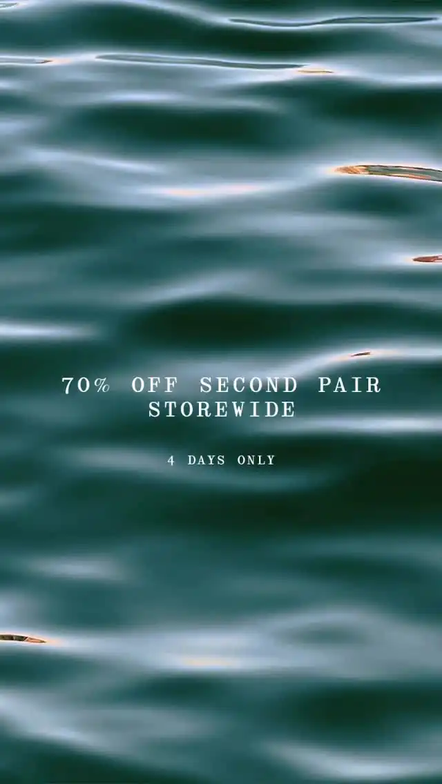 Celebrate new season styles with 70% off your second pair. On now until Sunday.