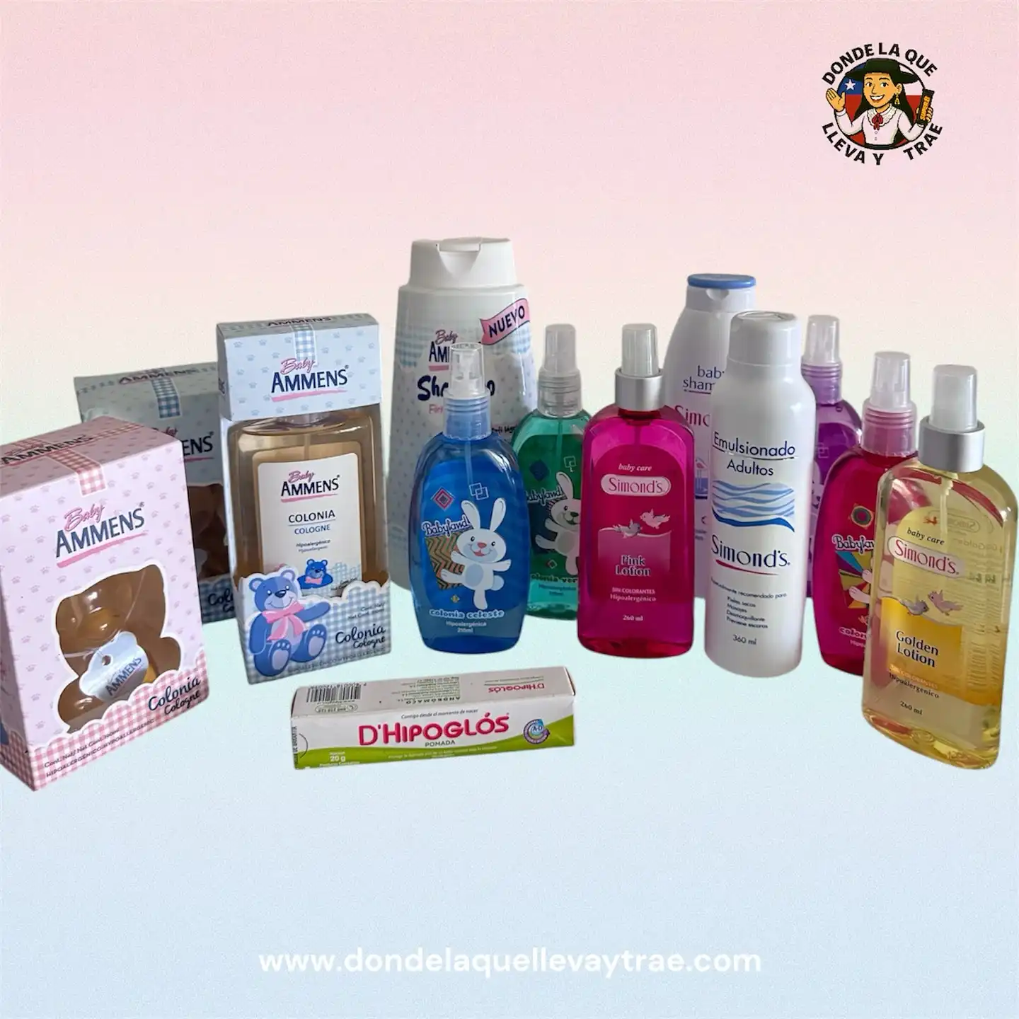 🧼✨ Cuidado clásico de bebés… y no tan bebés 👶👵😅
¡Porque hay aromas y productos que nos marcan para toda la vida! 💖
Desde la colonia Baby Ammens hasta la cremita D’Hipoglós que usaba la abuela, traemos lo mejor del cuidado chileno para tu familia 🛁🇨🇱

💙 Ideal para bebés, adultos y nostálgicos
🌍 Envíos a todo EE.UU. y el mundo
📦 Stock limitado — ¡reserva los tuyos hoy!

🛒 www.dondelaquellevaytrae.com
💌 Escríbenos por DM para ayudarte