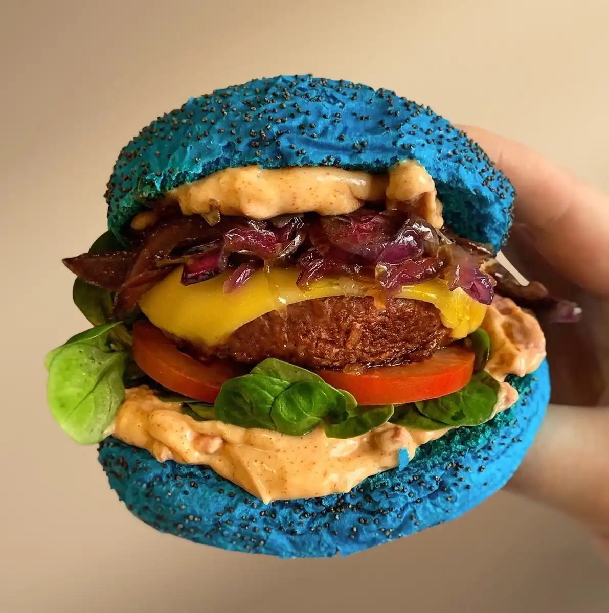 An otherworldly blue vegan burger fit for a Smurf! 🍔💙 Just three teaspoons of our organic blue spirulina turns it this amazing colour! The best part with our powder is there is no fishy flavour or smell, so it can be mixed with almost anything.

#cheekygood #bluespirulina #superfood #healthylunchideas #foodphotography #antioxidants #vibrantfood #phycocyanin #bluemajik #plantbased #colourfulfood #superfoodnz #bluesuperfood #vegansuperfood #nzorganic #nonGMO #organicsuperfood