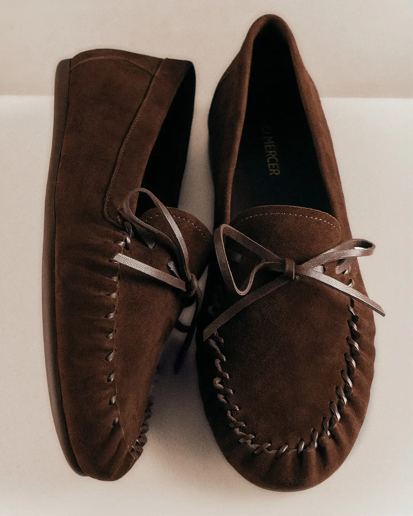 GRIFFIN is all in the details | Gathered toe, soft suede, made to last #jomercer