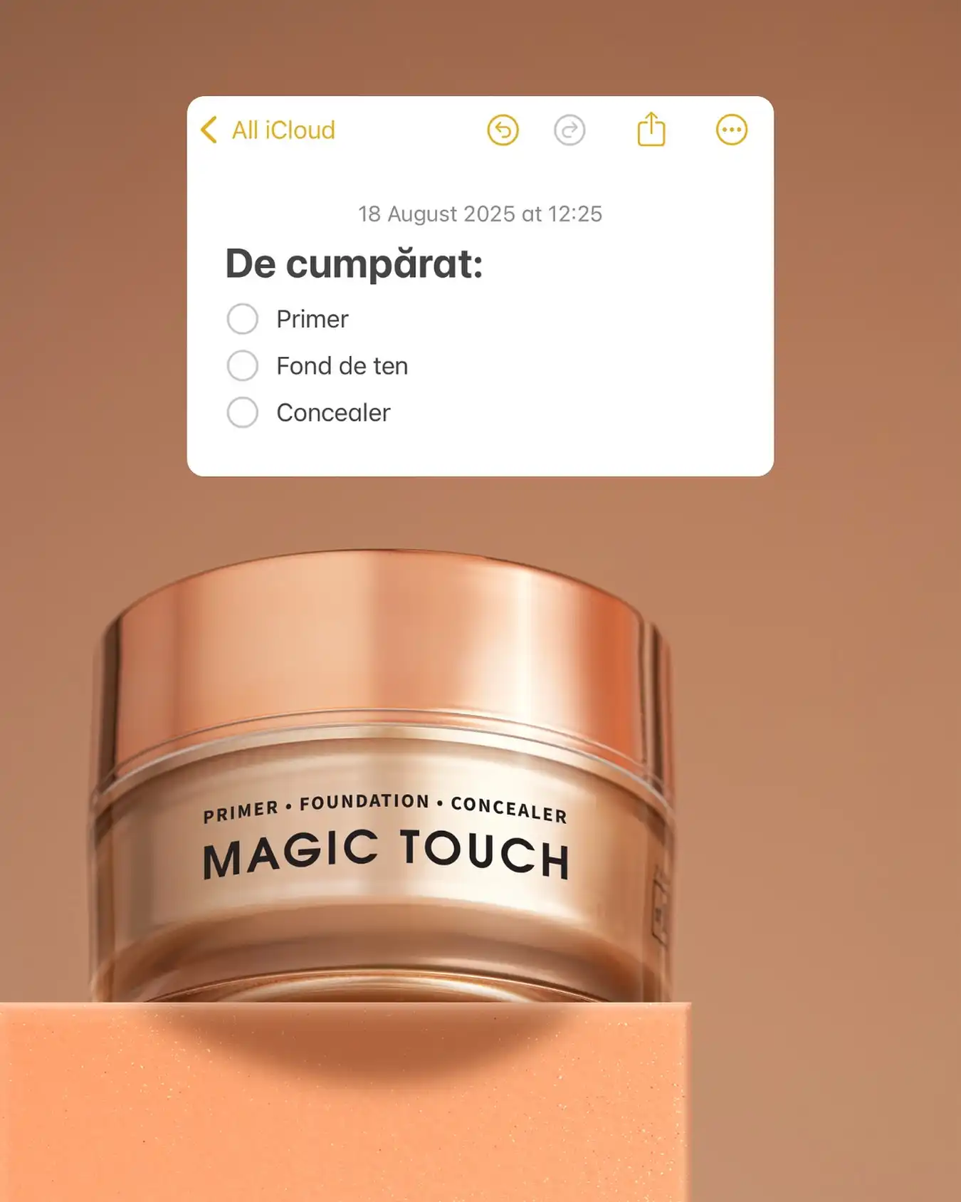 Când lista ta de beauty are 3 produse, dar tu găsești unul care le bifează pe toate. ✨
Acest produs 3-în-1 revoluționar de la @biobalanceofficial combină tot ce îți trebuie pentru un machiaj impecabil — pregătește pielea ca un primer, acoperă perfect ca un fond de ten și corectează ca un concealer.
Formula lejeră uniformizează nuanța, acoperă imperfecțiunile și lasă un finisaj mat, catifelat și luminos, fără să încarce porii. Potrivit pentru toate tipurile de piele și ideal pentru diminețile când vrei rezultate rapide, cu minim de efort.
💙 Un singur produs. Zero compromisuri.
🛒 Disponibil pe tuju.ro, Bebe Tei, Farmacia Teo și Dr. Max
#BioBalance #Tuju #BeautyThatCares #fonddeten #primer #concealer #makeup