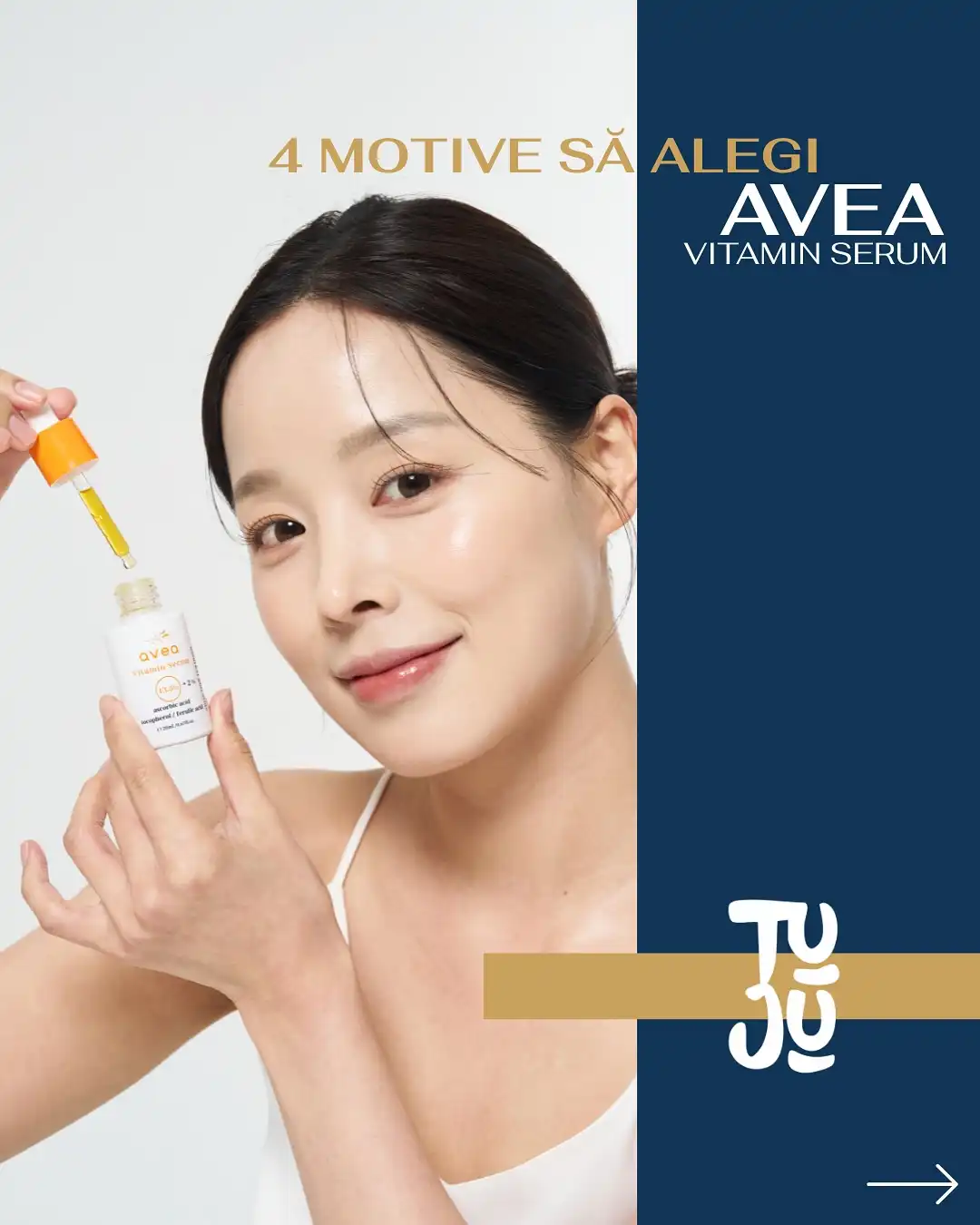 ✨ Well-aging în cea mai eficientă formă cu Avea Vitamin Serum
Ai grijă de pielea ta cu blândețe, respectând ritmul natural al vârstei.

Merită un loc în rutina ta? 🧡

#Tuju #BeautyThatCares #Avea #koreanskincare #KoreeanBeauty #vitaminserum #wellaging