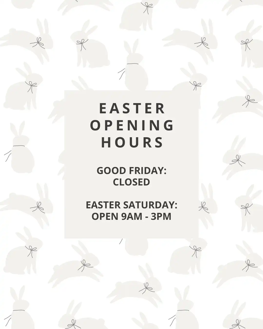 What are your plans for Easter? 🐰 

The Kids Dept will be open Saturday from 9am–3pm for all your nursery essentials!