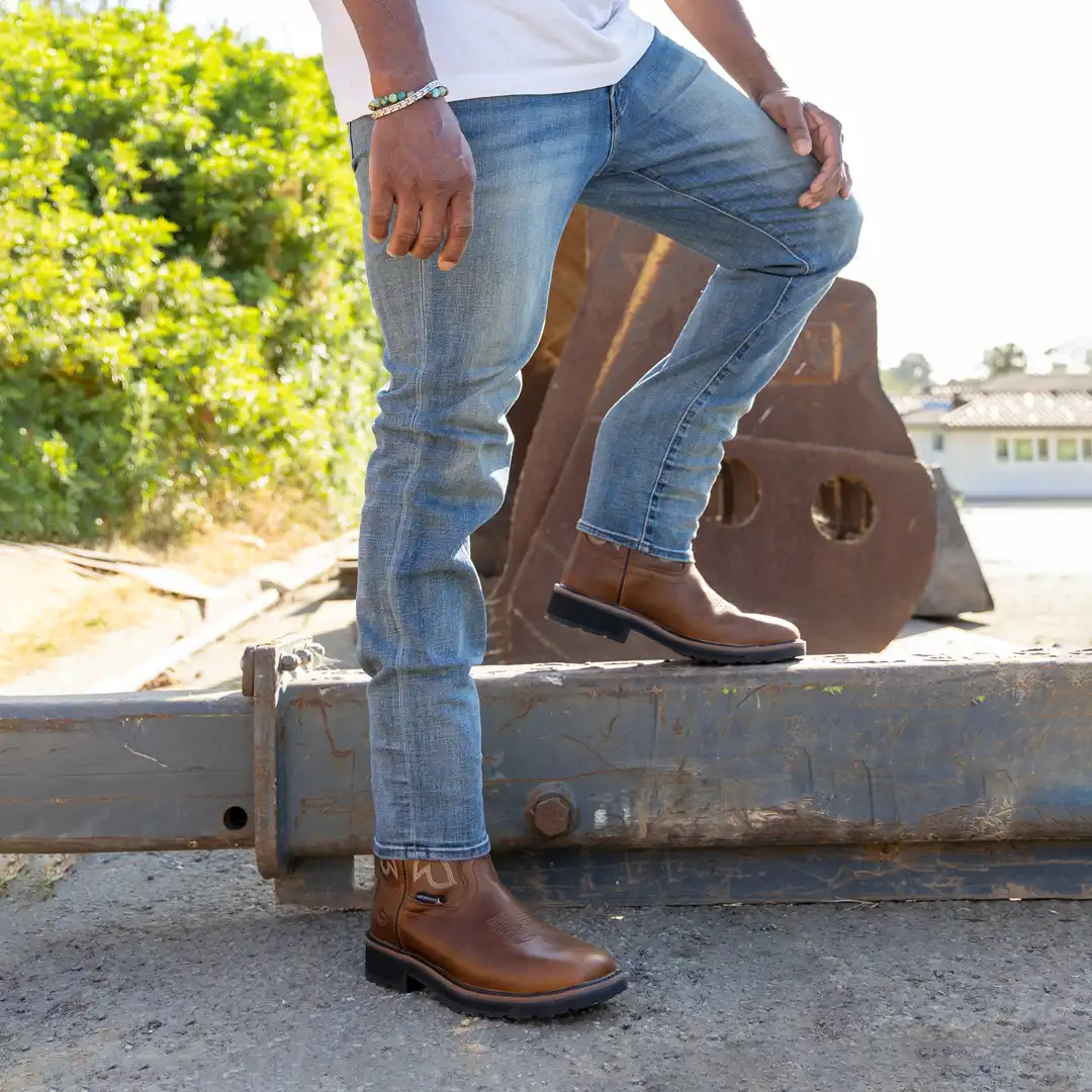 Step into strength and style! 🌟
The men’s Wolverine Rancher Square Toe Wellington Boots deliver the perfect blend of comfort and durability. Whether you’re on the job or off the clock, these soft toe pull-ons have your back (and your feet). 

#BootWorld
#WolverineBoots
#WorkHardWalkEasy
#RanchStyle
#EverydayTough