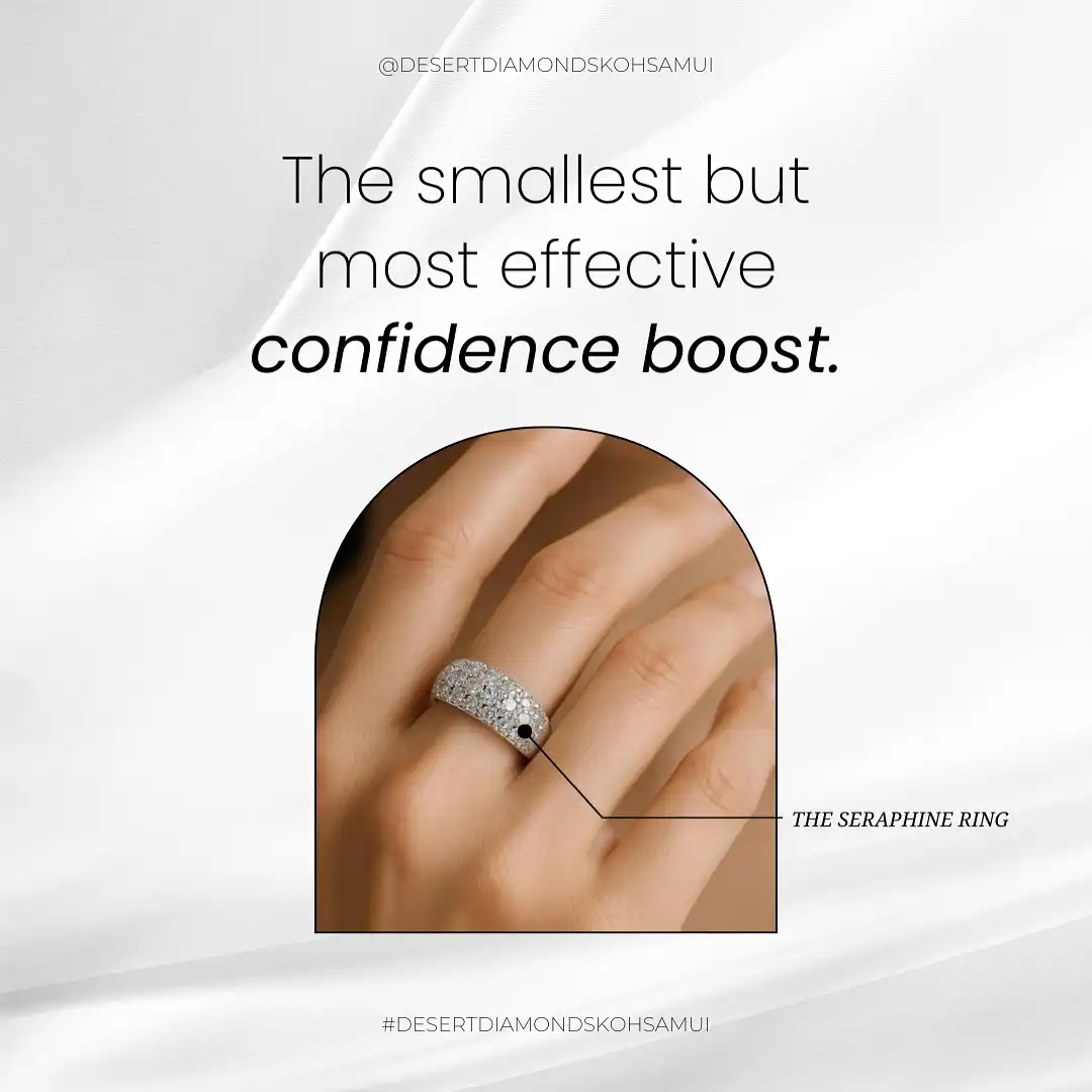 Bad hair day? No problem.
Tired eyes? It happens.
But a great ring? Suddenly, you feel put together. 💍✨

Jewelry can be your energy booster, too! 

Who else feels instantly more confident with the right sparkle?

#jewelrylover #jewelryaddict #sparkleeveryday #statementring #desertdiamondskohsamui #kohsamui #moissanitemagic #timelessjewelry #elegantstyle #labgrowndiamonds #labgrownbeauty #kohsamui #thailandjewels

https://www.desertdiamondskohsamui.com/products/the-seraphine-ring-pre-order