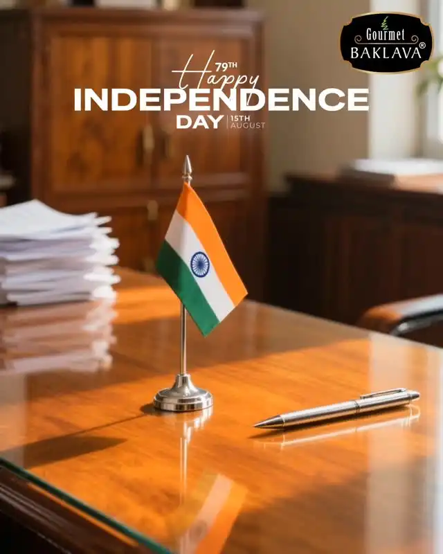 The Tricolor and the taste of tradition. Happy 79th Independence Day from team  Gourmet Baklava! 🇮🇳

 #HappyIndependenceDay #India #GourmetBaklava #BaklavaLove #ProudIndian