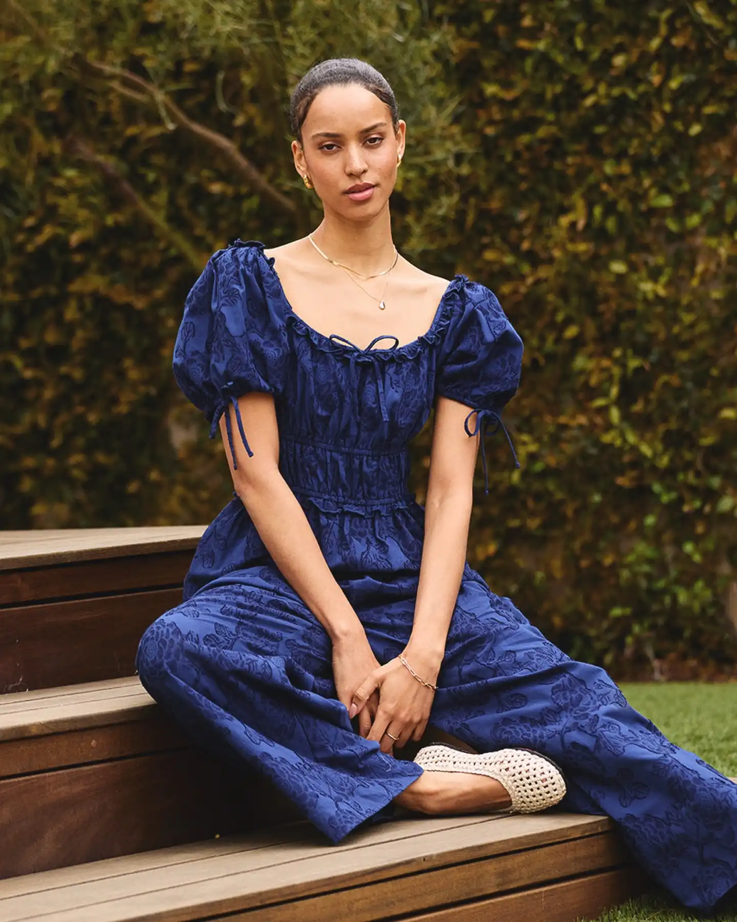 Erica Smocked Linen Jumpsuit