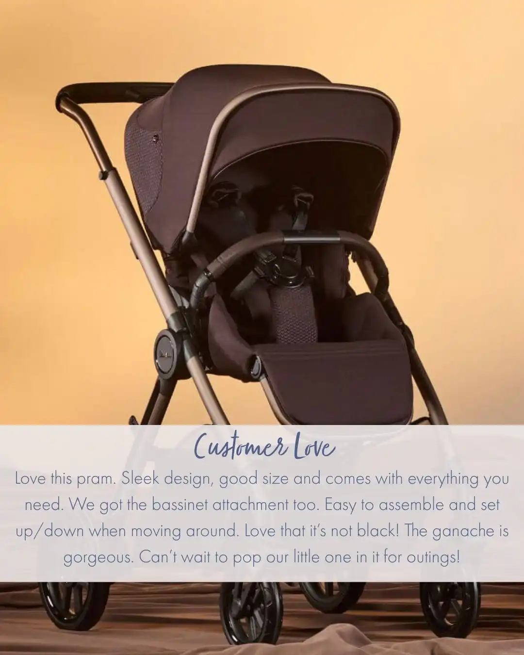 We LOVE that you are happy with your purchase Amy ❤️, something we frequently get feedback on with our stroller range is it's so great to have colour options to pick from! Have you checked out the Silver Cross Reef2 yet? Let us know your thoughts if you have xx