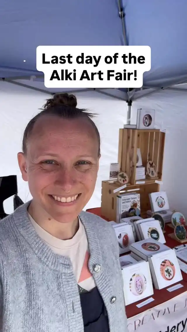 It’s the last day of the Alki Art Fair! Come down to Alki Beach for a gorgeous day of sun, sand, and art. I’ll be here til 6pm for you to find your perfect summer craft project, cozy fall kit, or snuggly winter stitching-  if you’re planning that far ahead. 

#embroidery #craftkit #artfair #mcreativej #fiberarts #summercrafts