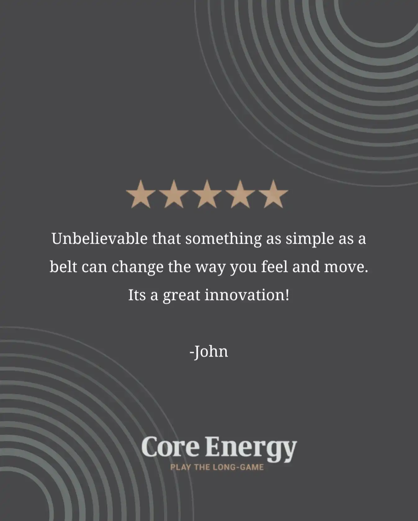 Play the Long Game: Performance Enhancing Core Energy Belt