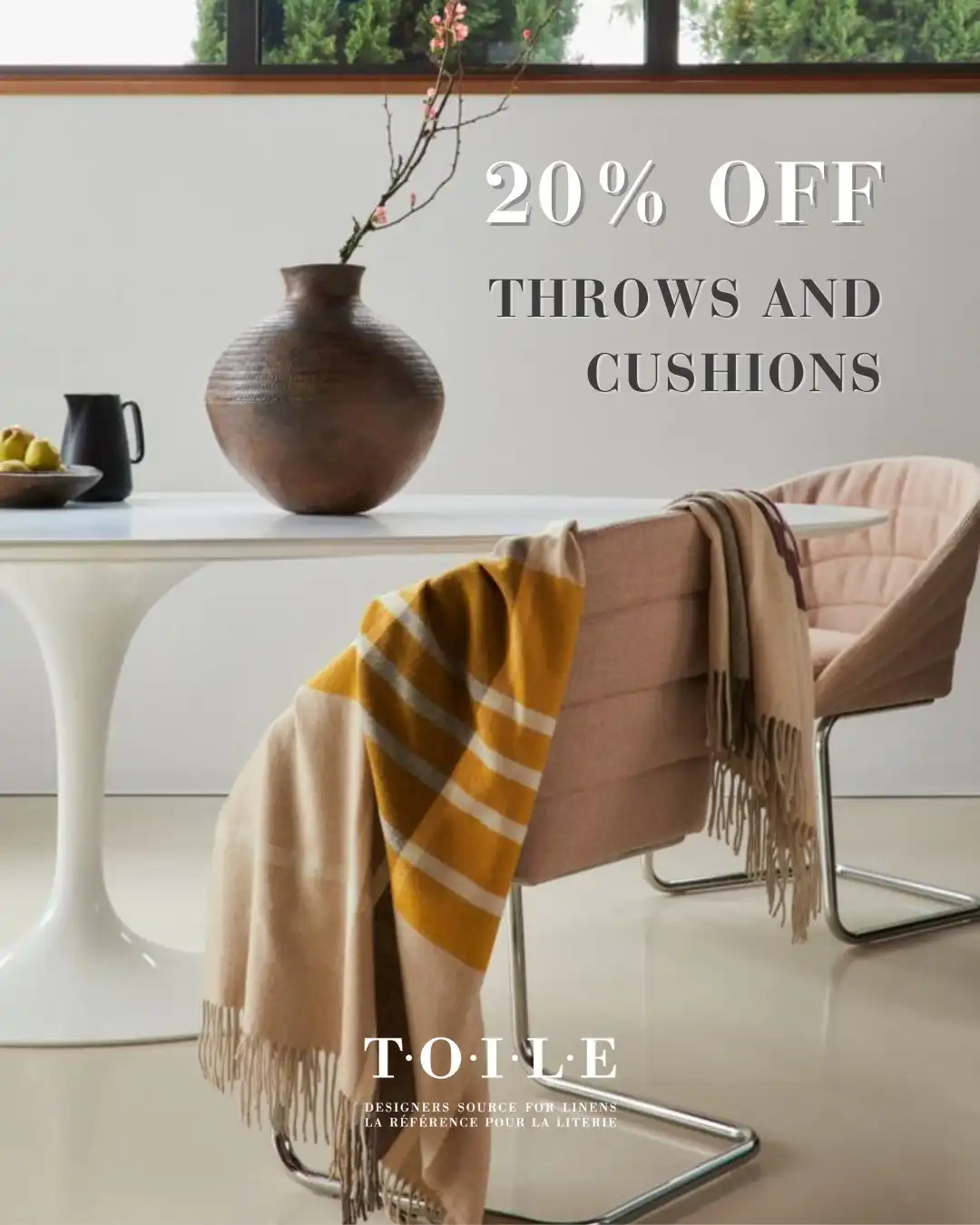 Fall for Cozy Luxury 🍂

Transform your space for the season with 20% off all our throws and decorative cushions—from plush wool blends to lightweight cottons, each piece is designed to elevate your home.

📅 Sept 24–28 only
In Showroom: September 24-26
Online: September 24-28

🏡 Visit our showroom to feel the textures or shop online. Quantities are limited.
