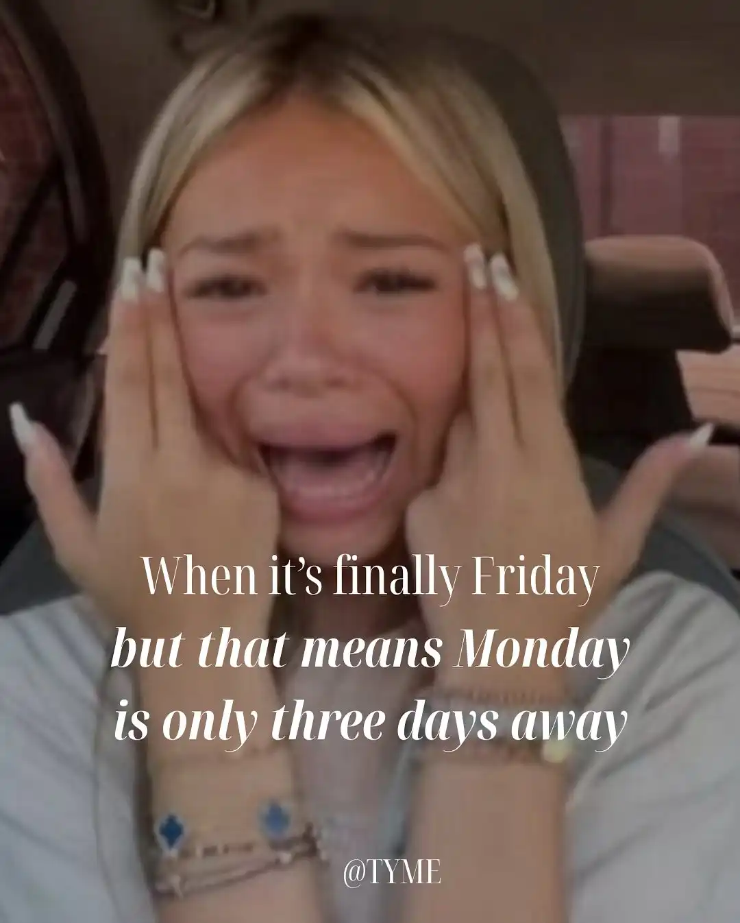 Nothing beats living for the weekend… until the weekend comes and you’re already dreading the week ahead! 😀