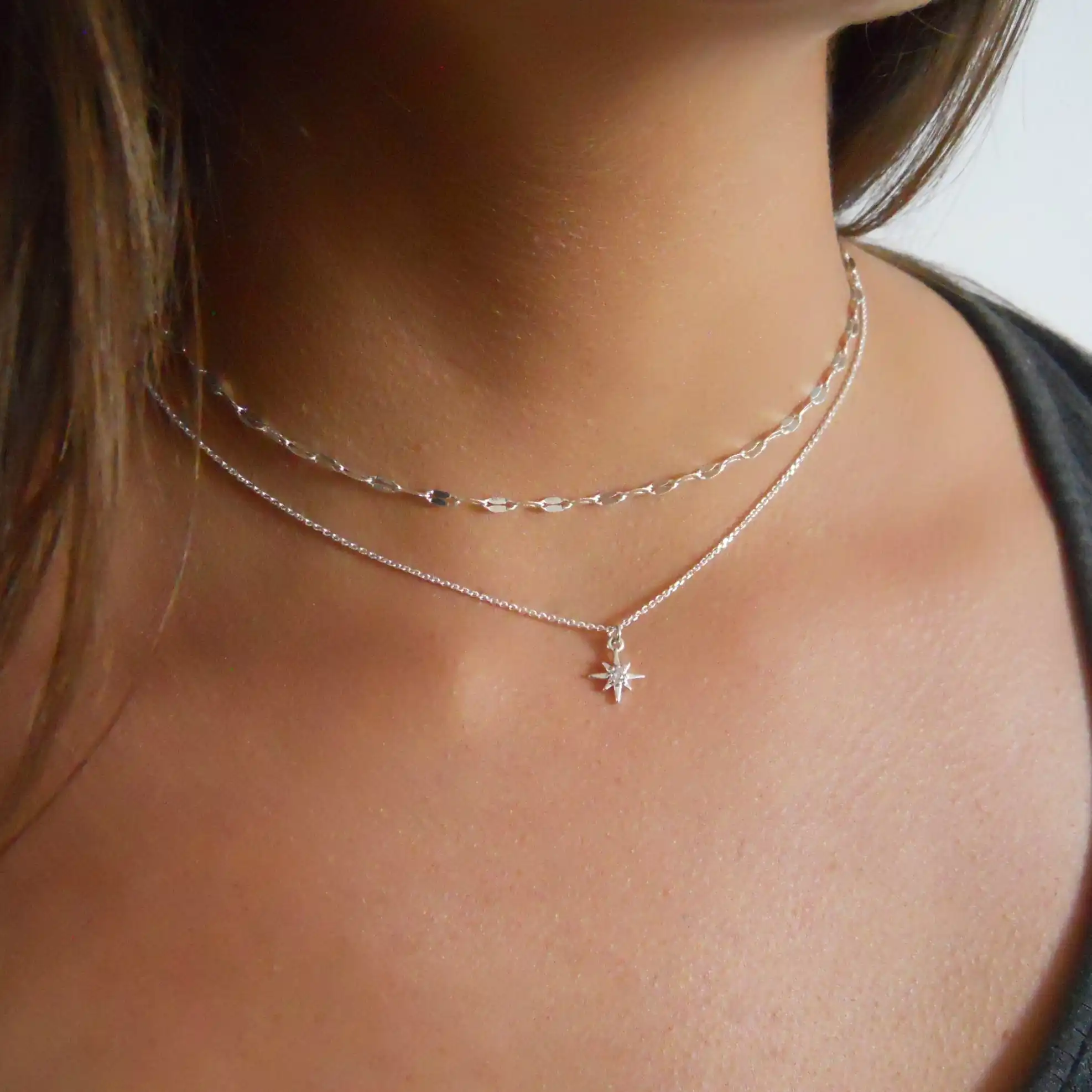 ✨This or That... ✨
Which one is more your style? Chain choker stacked with a dainty charm necklace or a sparkly lariat?
Tell us in the comments what your favorite look is.
 #usshopping #silverjewelry #necklace #affordablejewelry