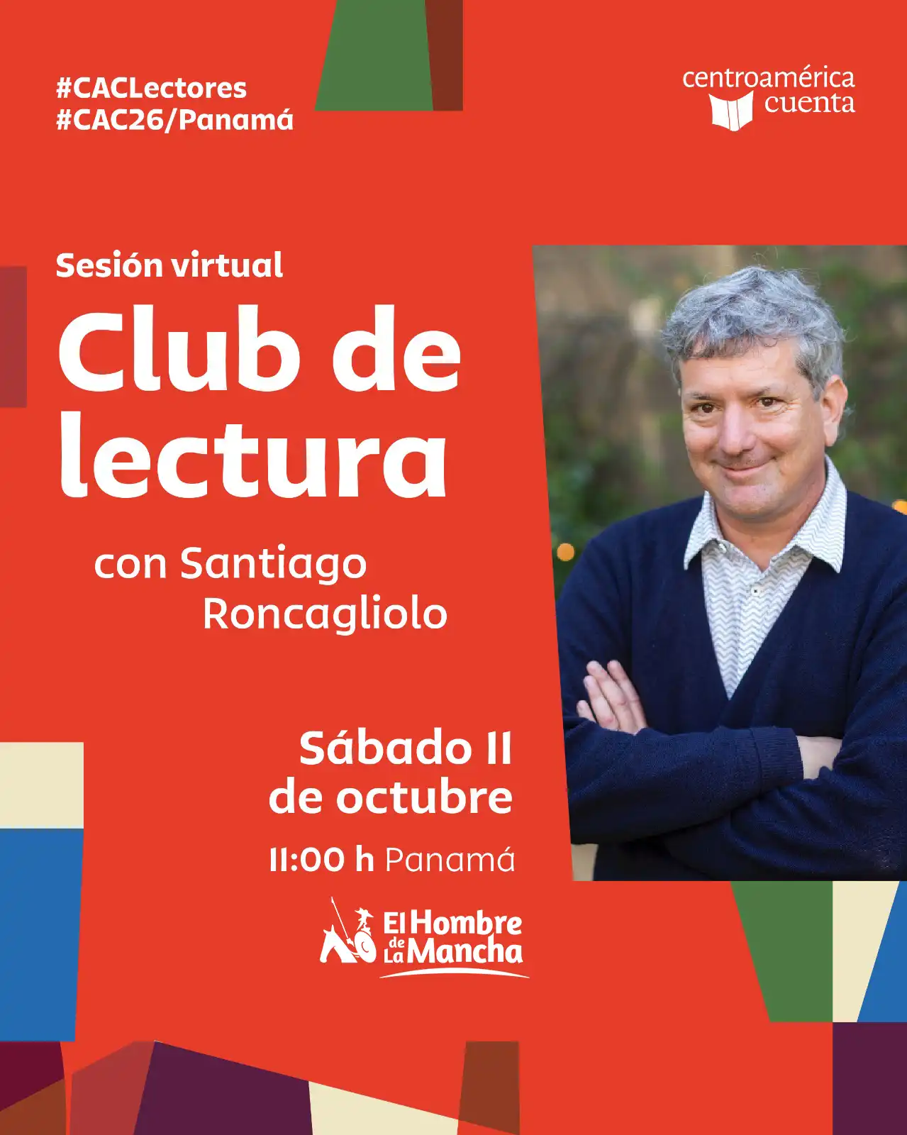 El festival Centroamérica Cuenta te invita a una reunión de Zoom programada 🙌📚

Tema: Encuentro Club de Lectura Santiago Roncagliolo
Hora: 11 octubre de 2025 11:00 a. m. Panamá
Únase a la reunión de Zoom
https://us06web.zoom.us/j/82200688403?pwd=0h8u0TQMWGoRyylJC1g7vNlPQN9a73.1

ID de reunión: 822 0068 8403
Código de acceso: 787762

Te dejamos algunos libros disponibles del autor.