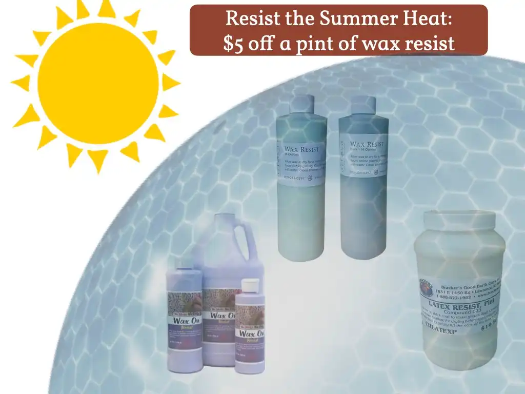 Resist the summer heat with $5 off a pint of wax resist!
#ceramics #summer
#pottery #clay