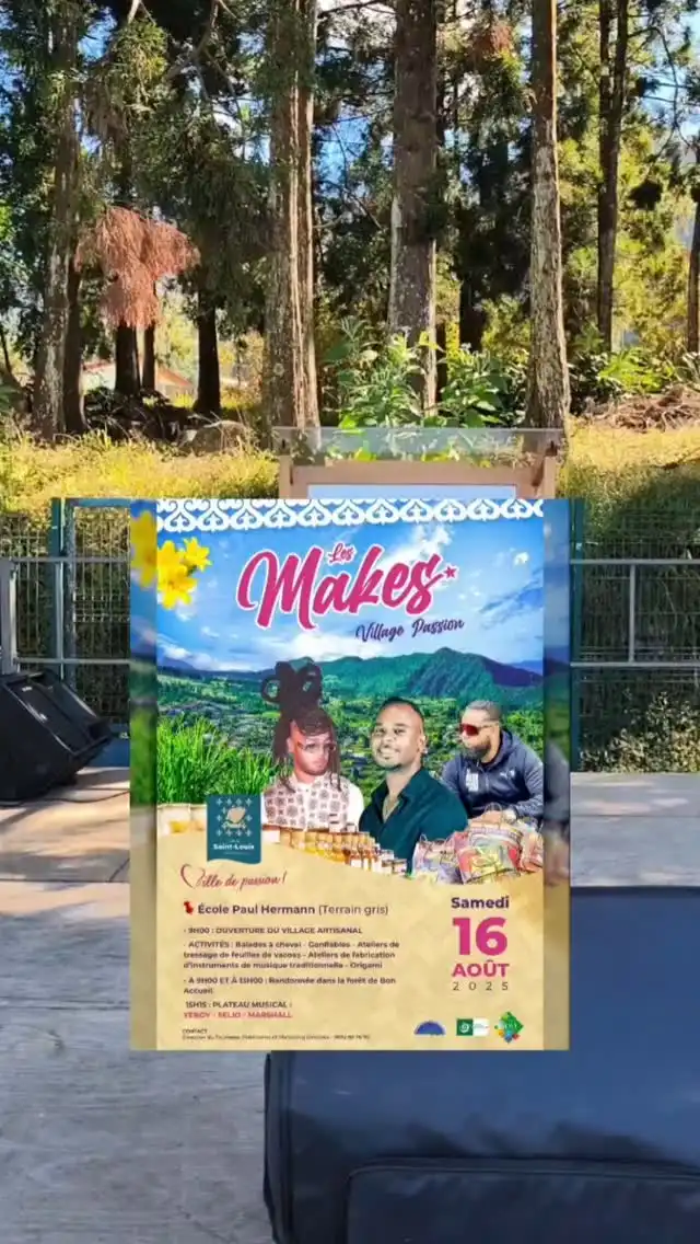 🌞 Retour en images sur une journée pas comme les autres aux Makes !
Samedi 16 août, le Village Passion a vibré au rythme des traditions, de la convivialité et du partage ✨

Chez Les Délices de Mamie by Agri’Fib Réunion, nous avons eu le plaisir de promouvoir l’artisanat local et de valoriser ce savoir-faire unique que nous cultivons avec passion chaque jour 🌿🍍

👉 Balades, ateliers, découvertes… et pour finir, une scène musicale sous un magnifique ciel bleu 🎶💙

🙏 Un grand merci :
✨ À tous les visiteurs qui se sont arrêtés sur notre stand et ont dégusté notre jus de grenade péi bien glacé 🥤❄️
✨ Au staff technique et à l’organisation pour leur soutien et leur énergie 👏
✨ Et bien sûr, à tous les artisans présents qui ont fait de cette journée une si belle réussite 🫶

On se retrouve très vite pour de nouvelles aventures gourmandes et artisanales !