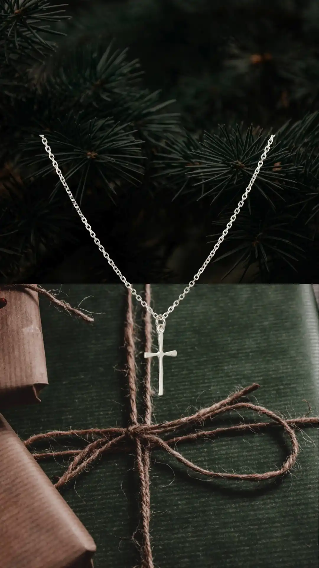 ✨ What better gift for Christmas than a timeless symbol of faith? ✨ Make her Christmas morning magical with a dainty sterling silver cross necklace she can wear every day 💖 #ChristmasStocking #holiday #AnnikaBella #MeaningfulJewelry #silvercross #silvernecklace