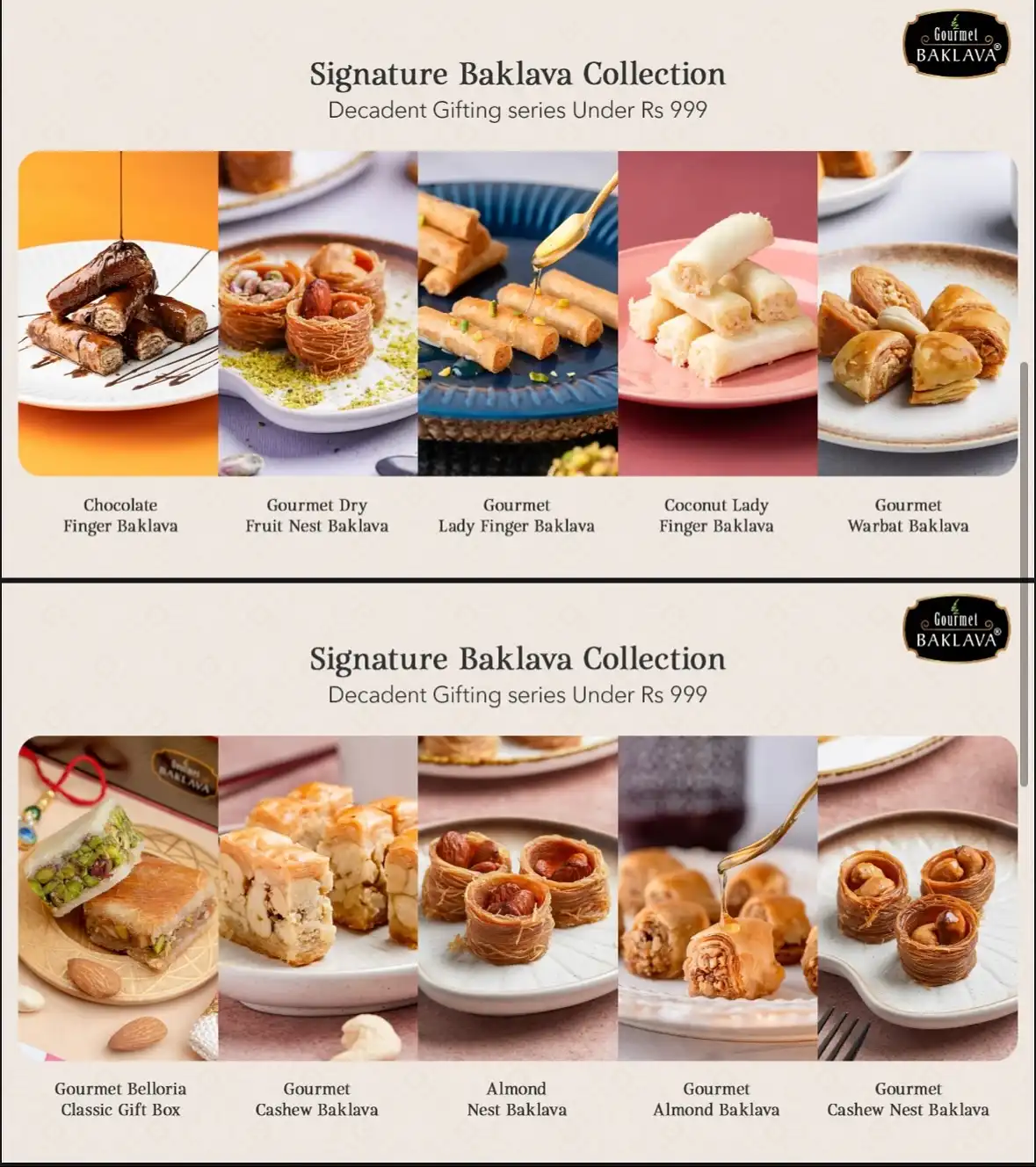 This Diwali, Gift a Bite of Royalty — Where Every Layer Tells a Story of Love & Light.

✨ Handcrafted. Authentic. Irresistible.
 📦 Premium Packaging | 🚚 Nationwide Delivery | 🧿 Certified Purity

👉 Visit www.gourmetbaklava.in 📲 Follow @gourmetbaklava for more luxury sweet updates

Gift the crunch. Share the love. Order now
Visit our website : www.gourmetbaklava.in 
Whatsapp or Call us on +91 8121028033

#DiwaliWithLuxury #GiftTheGlow #BaklavaBliss #FestiveIndulgence #LuxuryGiftingIndia #SweetestDiwali #GourmetBaklava #RoyalGifting #CelebrateWithFlavour #lightupwithlove