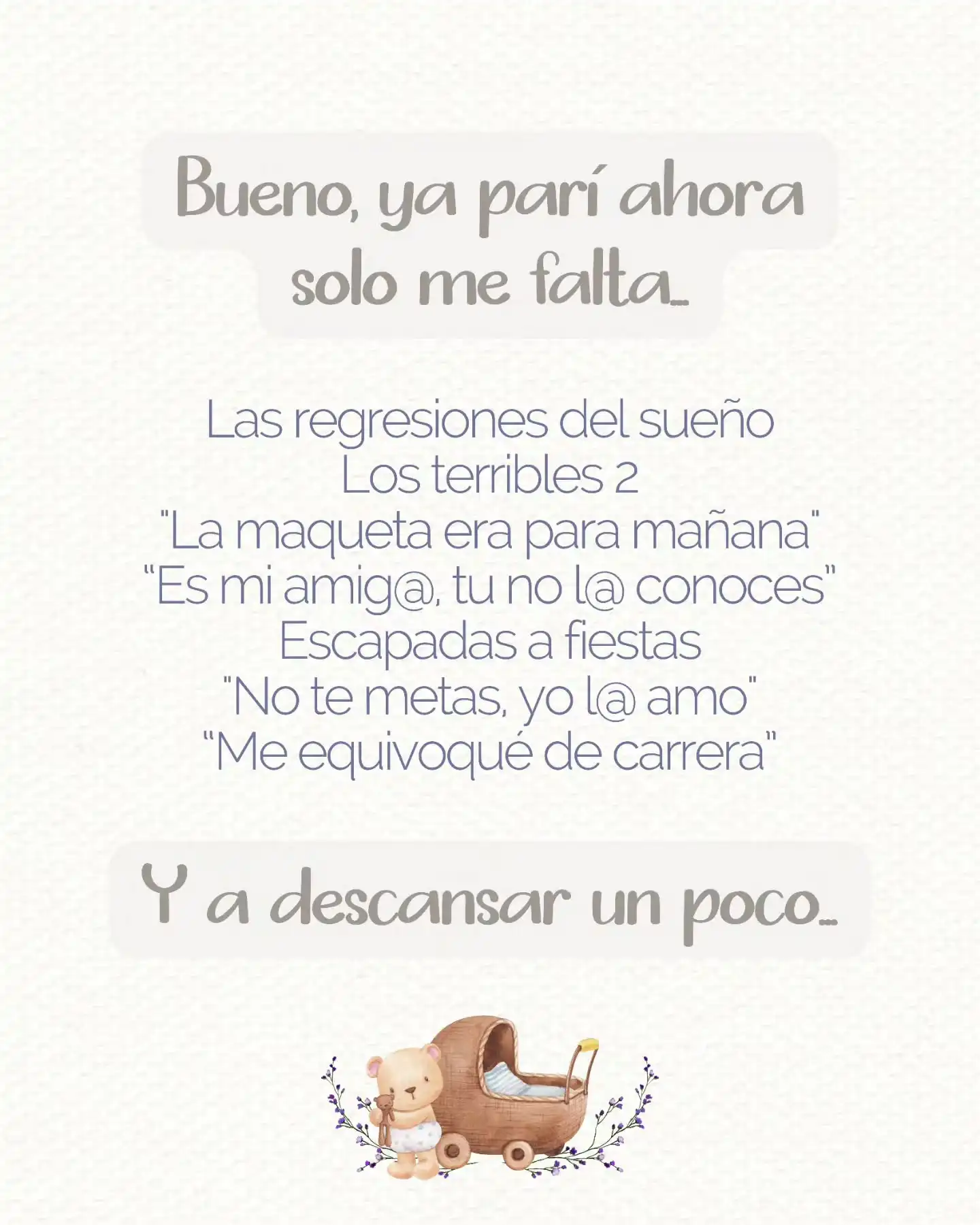 Nos falta muy poco y descansamos...🫠🥴🤣 Etiqueta a esa amiga que está en una fase de este proceso 🤭👇🏻