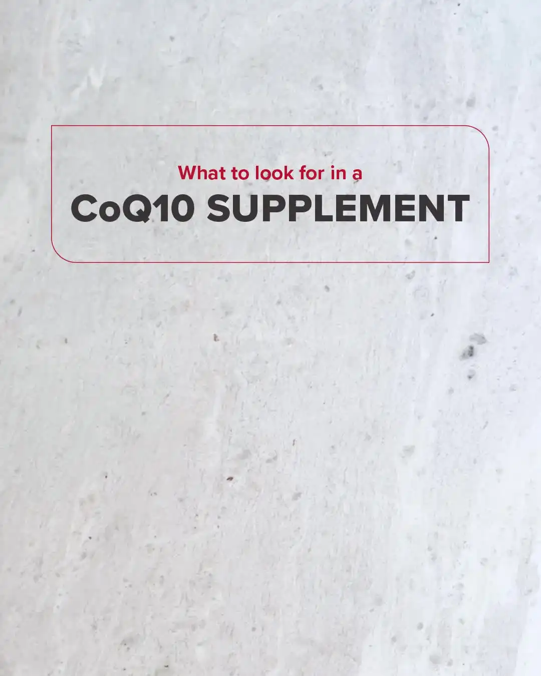 CoQ10 confusion? Save this post and thank yourself later 😉❤️

Not all supplements are created equal.^^ Here’s an easy-to-remember checklist to get you started. 

What makes a great CoQ10 supplement? 
✔️ A serving size and format that fits your lifestyle
✔️ Absorption you can trust 
✔️ Supports heart health*

✨Spoiler✨ Qunol has you covered.

^^Regular CoQ10 is defined as unsolubilized ubiquinone in oil suspensions in softgels and/or powder-filled capsules/tablets.

*These statements have not been evaluated by the Food and Drug Administration. This product is not intended to diagnose, treat, cure, or prevent any disease.