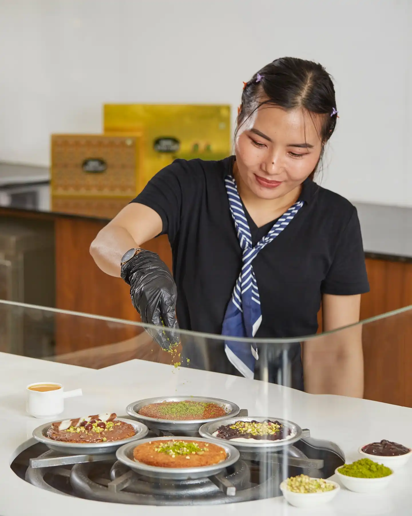 Experience luxurious baklava and artisanal kunafas—now served fresh at @nomme.hyd , India’s first coffee theatre. Elevate your dessert moments where artistry meets theatre, right in the heart of Hyderabad.

📍Nomme Kitchen & Coffee Theatre 
Banjara Hills Road No 2 📍

Call 📞 8008444530 
.
.
.
.
.
[gourmet baklava , new dessert destination in Hyderabad , Mediterranean baklava , kunafas , milkcakes , gourmet sweets , chocolate baklava , Nomme Hyderabad , India’s first coffee theatre , Banjara Hills road no 2 , cheese Kunafa ] 
#gourmetbaklava #cheesekunafa #nommehyderabad #banjarahills