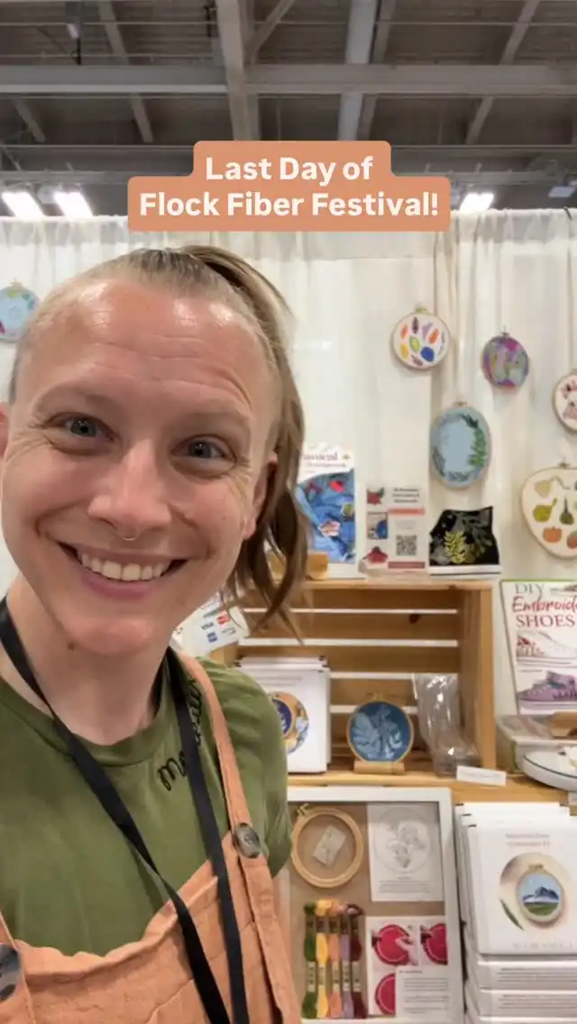 Wow, I was beyond blown away by my first day of @flockfiberfestival! Thank you everyone who stopped by, chatted, and picked up an embroidery find. I can’t wait to see what day two has in store for us today ❤️🧵🪡

#handembroidery #fiberartist #mcreativej #craftfair #flockfiberfestival