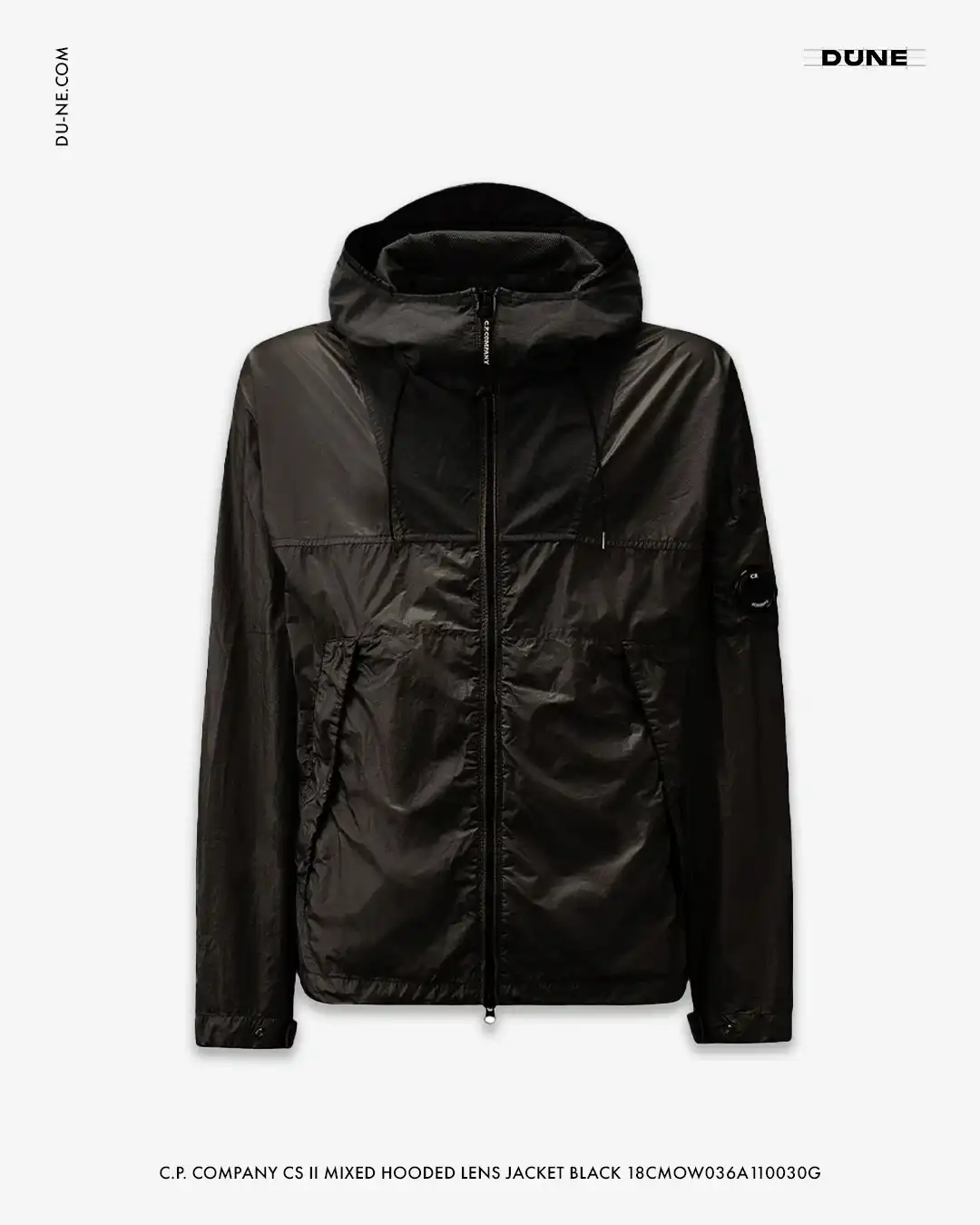 C.P. Company CS II Mixed Hooded Lens Jacket Black 18CMOW036A110030G⁠
⁠
Куртка виготовлена з тканини CS II, прозорої поліуретанової мембрани RFD, нанесеної на нейлонову поверхню. Має крій regular fit, двосторонню застібку на блискавці, бокові кишені, капюшон, манжети на застібках та фірмову лінзу на лівому рукаві. ⁠
⁠
DU-NE.COM ⁠
⁠
КИЇВ, МИТРОПОЛИТА ВАСИЛЯ ЛИПКІВСЬКОГО, 16Б⁠
⁠
ПН-НД з 10:00 до 20:00⁠
⁠
+38 093 667 51 24⁠